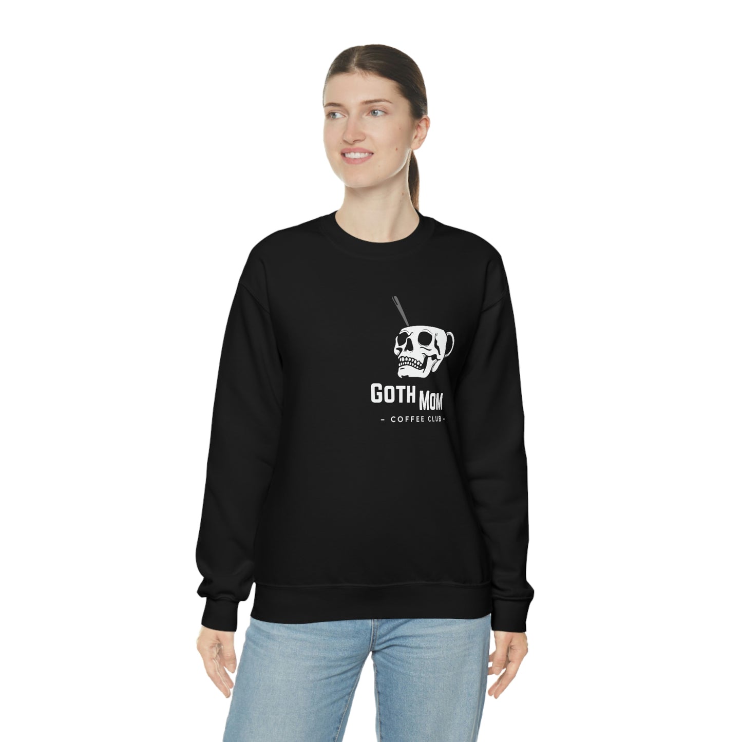 BLACK - Goth Mom Coffee Shop Unisex Crewneck Sweatshirt